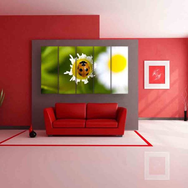 Multiple Frames Ladybug Wall Painting (150cm X 76cm)