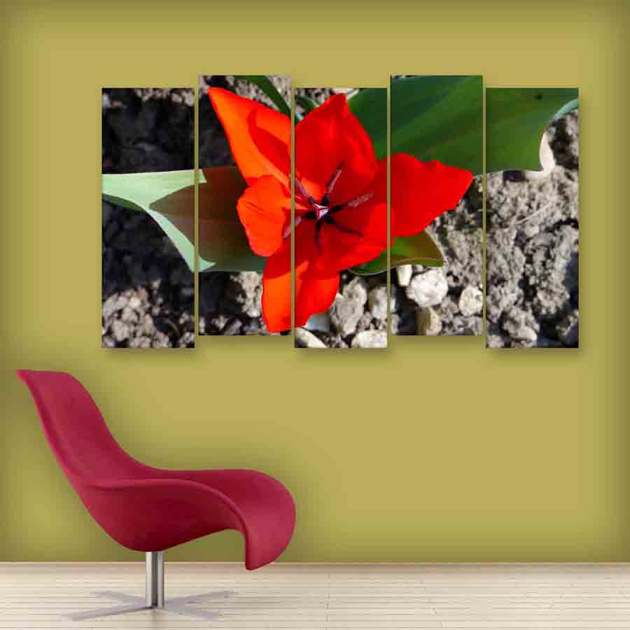 Multiple Frames Beautiful Flower Wall Painting 150cm X 76cm Inephos