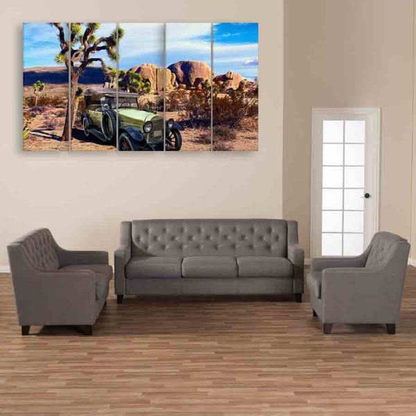 Multiple Frames Beautiful Scenery Wall Painting (150cm X 76cm)