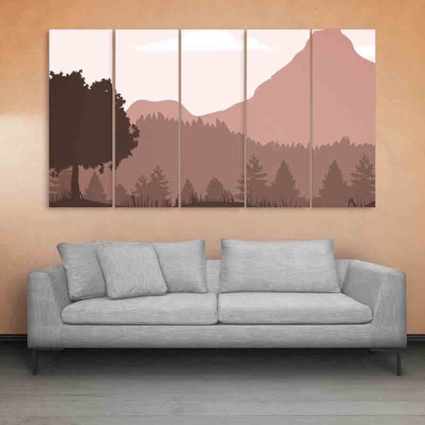 Multiple Frames Landscape Wall Painting (150cm X 76cm)