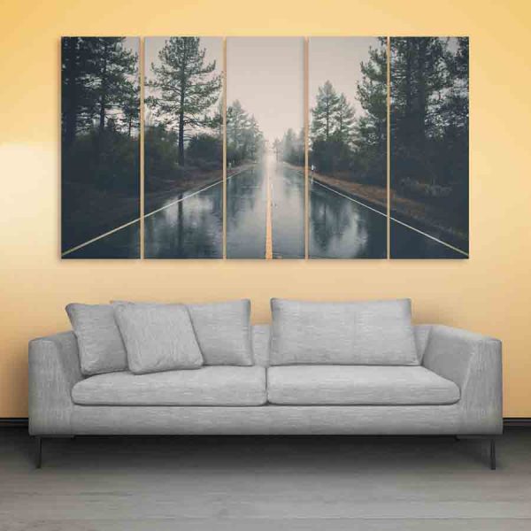 Multiple Frames Beautiful Scenery Wall Painting (150cm X 76cm)