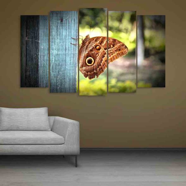 Multiple Frames Beautiful Butterfly Wall Painting (150cm X 76cm)
