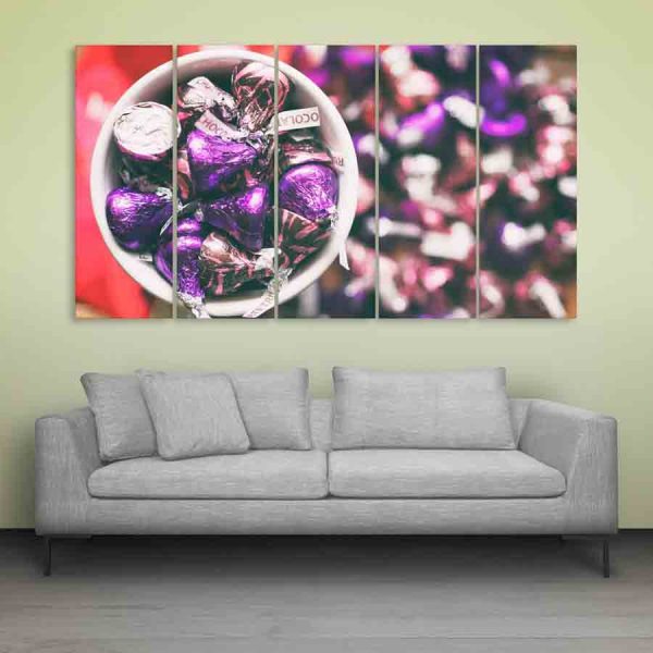 Multiple Frames Beautiful Chocolate Wall Painting (150cm X 76cm)