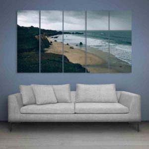 Multiple Frames Clouds And Ocean Wall Painting (150cm X 76cm)