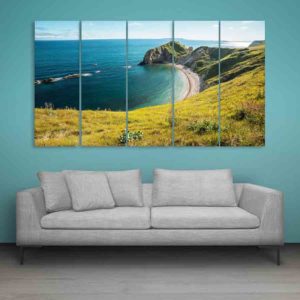 Multiple Frames Beautiful Coastline Wall Painting (150cm X 76cm)