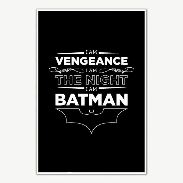 The Dark Knight Trilogy I Am Batman Quote Poster Art