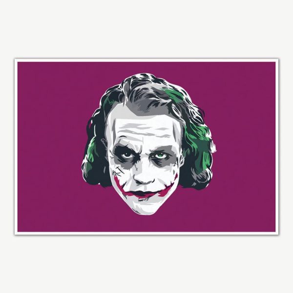 The Dark Knight Joker Heath Ledger Art Poster |  Movie Poster