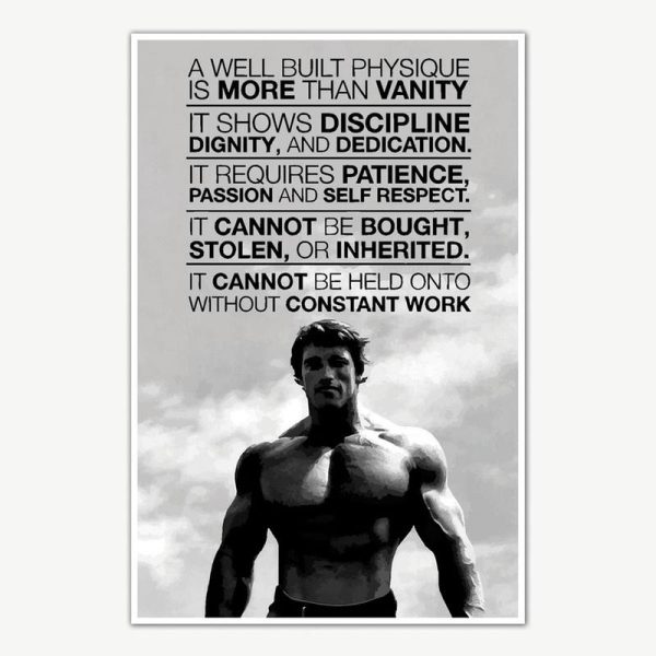 Arnold Schwarzenegger Gym Quotes Poster Art | Gym Motivation Posters