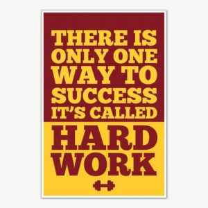 Hard Work Gym Quotes Poster Art | Gym Motivation Posters