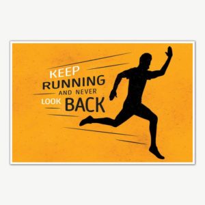Keep Running Gym Quotes Poster Art | Gym Motivation Posters
