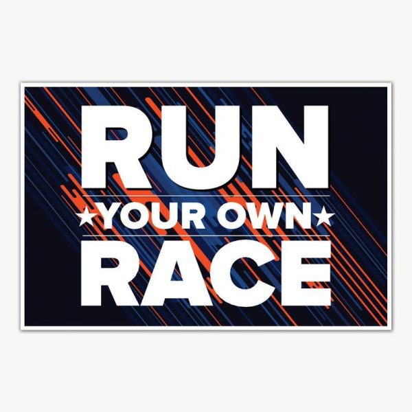 Run Your Own Race Fitness Poster Art | Gym Motivation Posters
