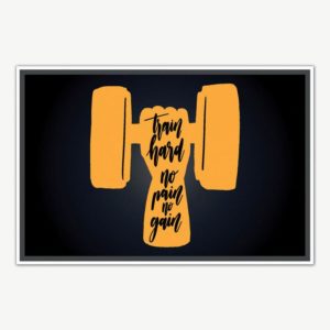 Train Hard Fitness Poster Art | Gym Motivation Posters