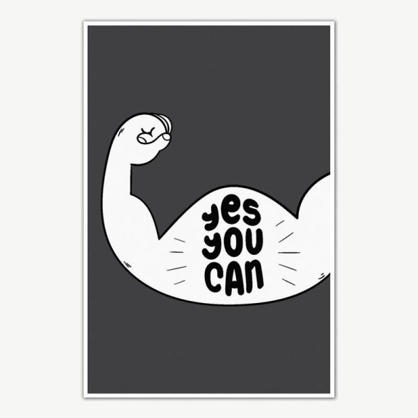 Yes You Can Fitness Poster Art | Gym Motivation Posters
