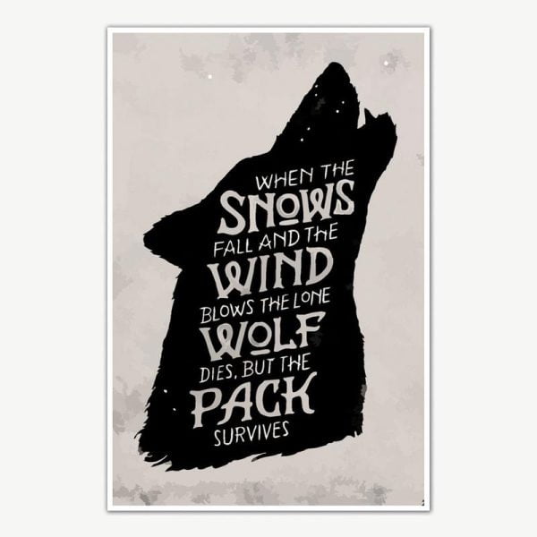 Game Of Thrones The Pack Survives Quote Poster Art | TV Series Posters