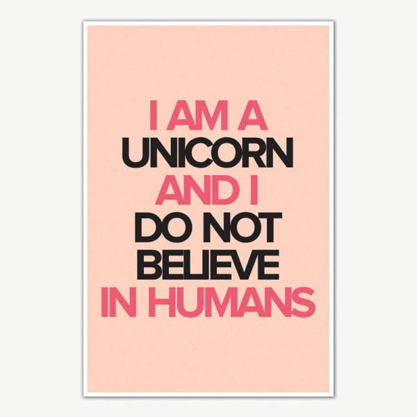 I am Unicorn Quote Poster Art | Motivational Posters For Room