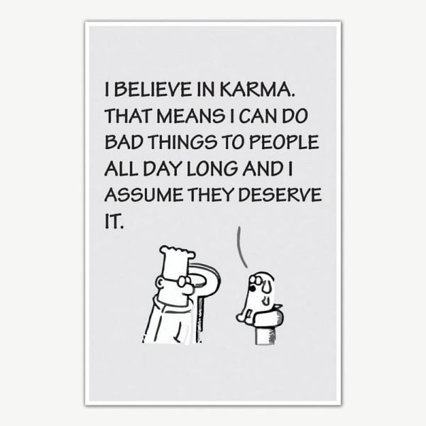 I Believe In Karma Quote Poster Art | Funny Poster For Room