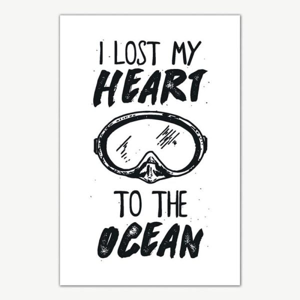 I Lost My Heart To The Ocean Poster Art | Posters For Room