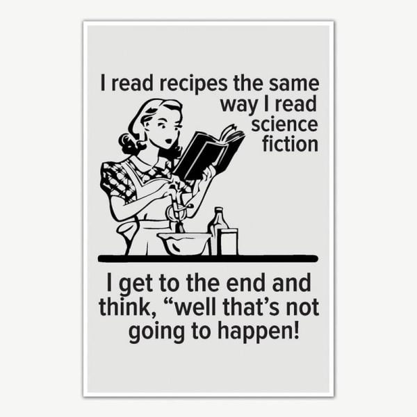I Read Recipes Quote Poster Art | Funny Posters For Room