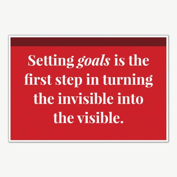 Setting Goals Quote Poster | Motivational Posters For Room