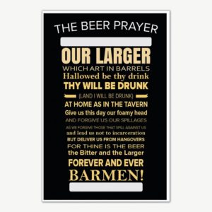 The Beer Prayer Poster Art | Funny Posters For Room