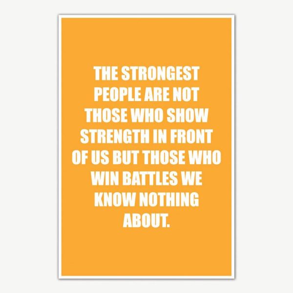 The Strongest People Quote Poster | Motivational Posters For Room