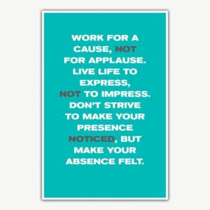 Work For A Cause Poster | Inspirational Posters For Offices