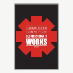 Steve Jobs Design Is How It Works Poster Art | Inspirational Posters For Offices