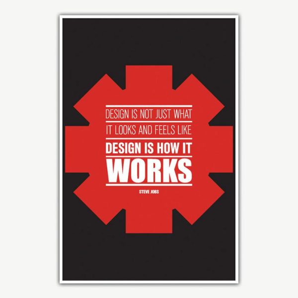 Steve Jobs Design Is How It Works Poster Art | Inspirational Posters For Offices