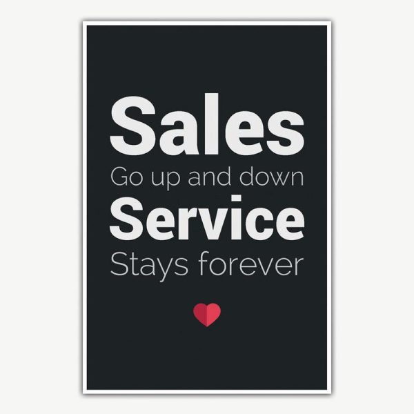 Service Stays Forever Poster Art | Inspirational Posters For Offices