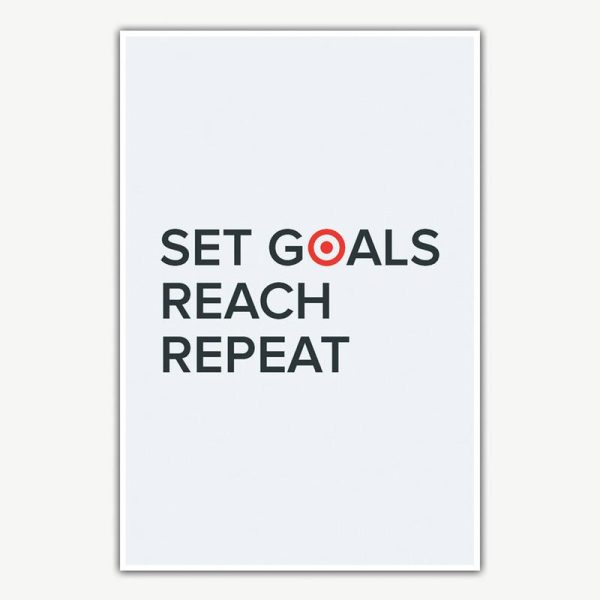 Set Goals Reach Repeat Poster | Motivational Posters For Offices