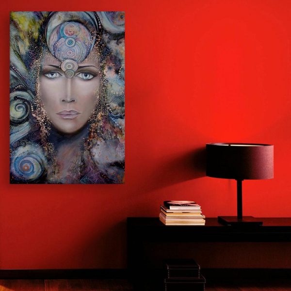 Canvas Painting - Beautiful Lady Modern Abstract Art Wall Painting for Living Room