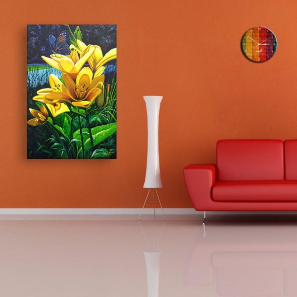 Canvas Painting - Beautiful Floral Flower Wall Painting for Living Room