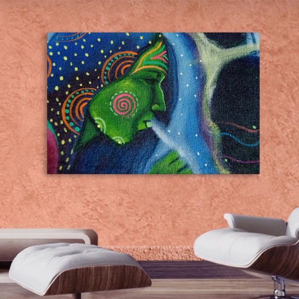 Canvas Painting - Beautiful Lady Tribal Art Wall Painting for Living Room