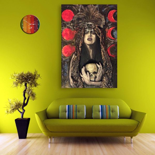 Canvas Painting - Beautiful Lady Art Wall Painting for Living Room