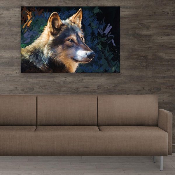 Canvas Painting - Beautiful Wolf Art Wall Painting for Living Room