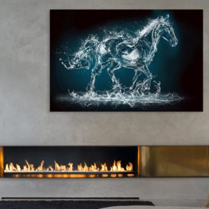 Canvas Painting - Beautiful Running Horse Art Wall Painting for Living Room