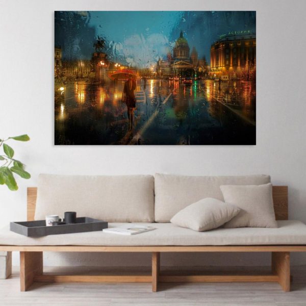 Canvas Painting - Beautiful Modern Cityscape Art Wall Painting for Living Room