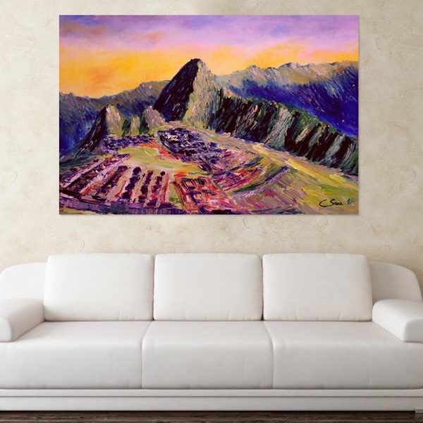 Canvas Painting - Beautiful Mountain Nature Art Wall Painting for Living Room