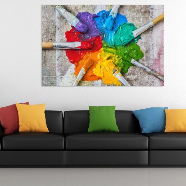 Canvas Painting - Beautiful Paint Brushes Art Wall Painting for Living Room