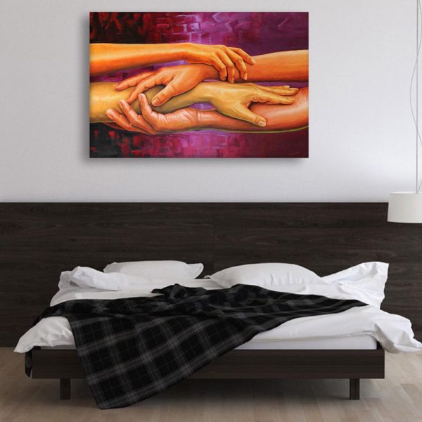 Canvas Painting - Beautiful Hands Art Wall Painting for Living Room