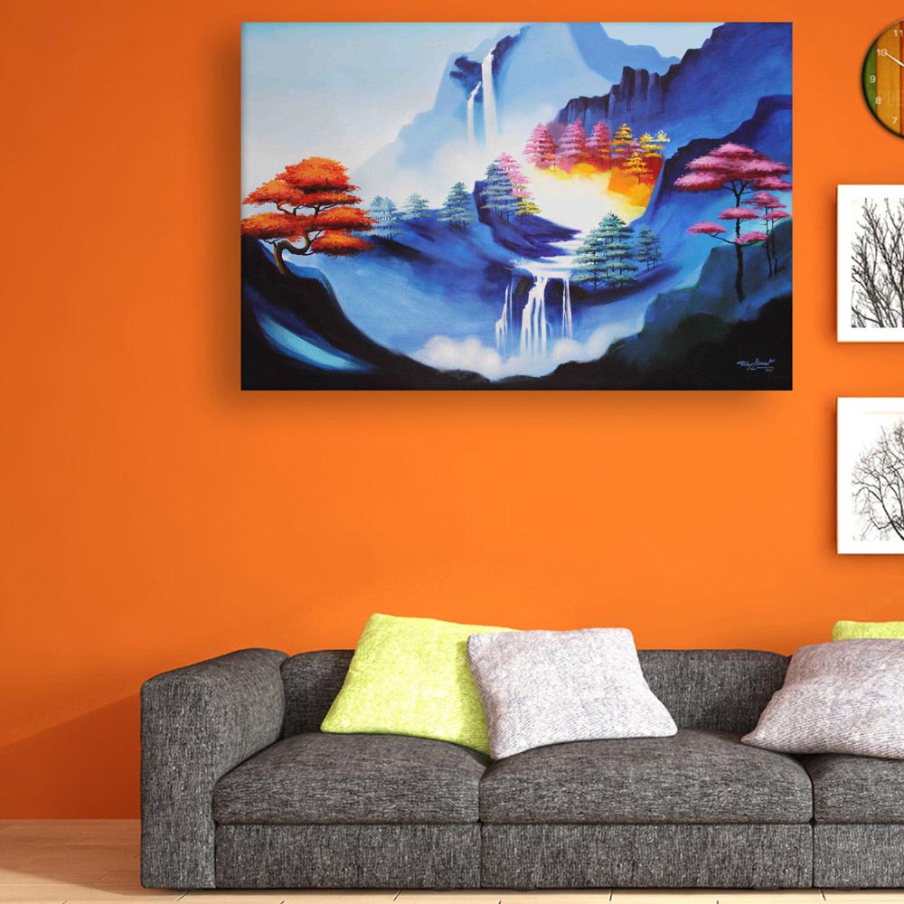 Canvas Painting - Beautiful Nature Modern Art Wall Painting For ...