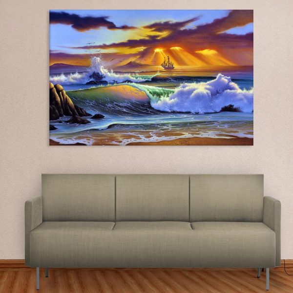 Canvas Painting - Beautiful Nature Modern Art Wall Painting for Living Room