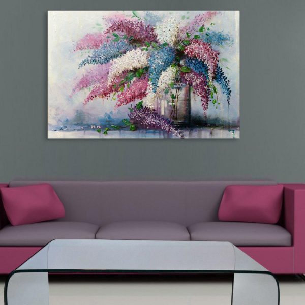 Canvas Painting - Beautiful Flowers Floral Art Wall Painting for Living Room
