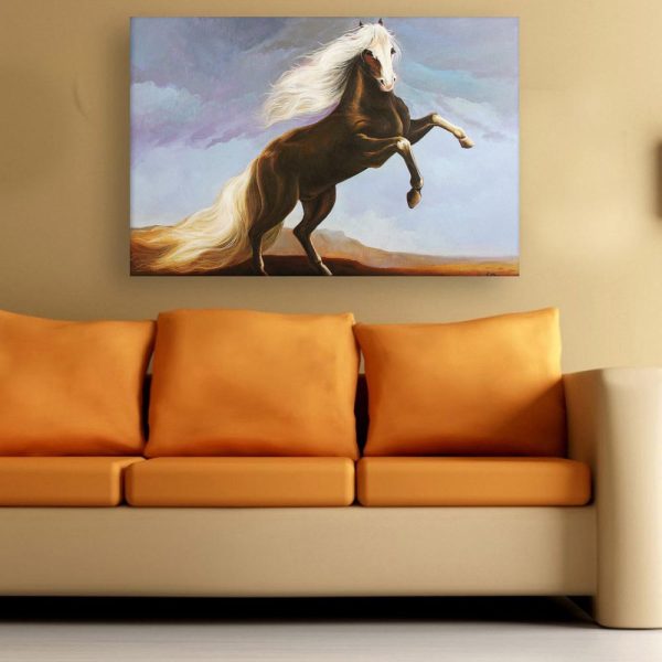 Canvas Painting - Beautiful Horse Running Art Wall Painting for Living Room