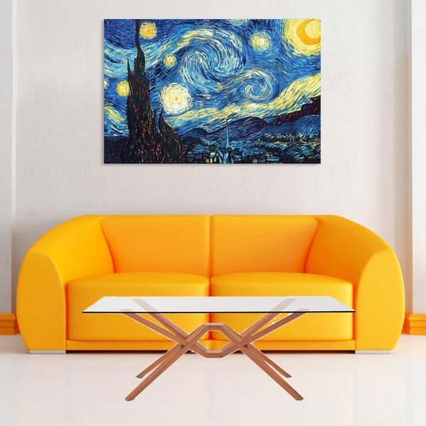 Canvas Painting - Beautiful Starry Night Art Wall Painting for Living Room