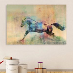 Canvas Painting - Beautiful Horse Running Art Wall Painting for Living Room