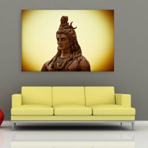Canvas Painting - Beautiful Lord Shiva Religious Art Wall Painting for Living Room