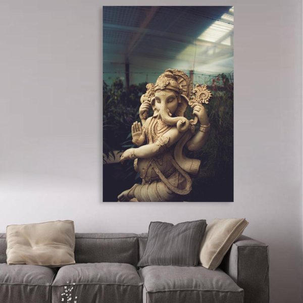 Canvas Painting - Beautiful Lord Ganesha Art Wall Painting for Living Room