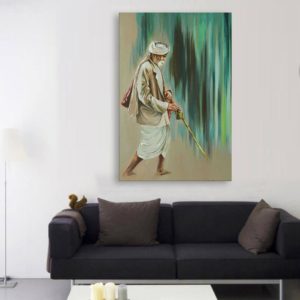 Canvas Painting - Beautiful Old Man  Art Wall Painting for Living Room