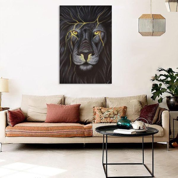 Canvas Painting - Beautiful Lion Art Wall Painting for Living Room